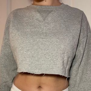Champion Cropped Grey Sweatshirt